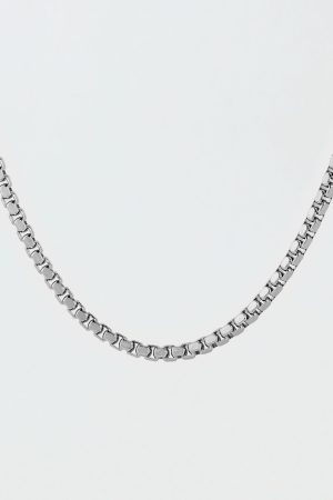 West Coast Jewelry Polished Stainless Steel Box Chain Necklace