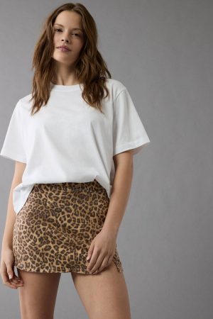 AE It Knit Leopard Skort
