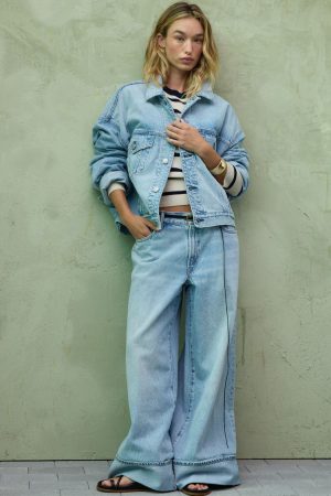 AE77 Premium Super Wide Cuffed Jean