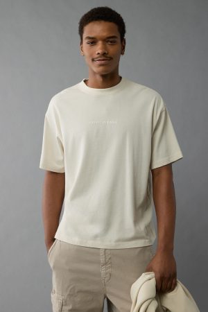 AE Laidback Luxe Heavyweight Oversized Logo Graphic T-Shirt