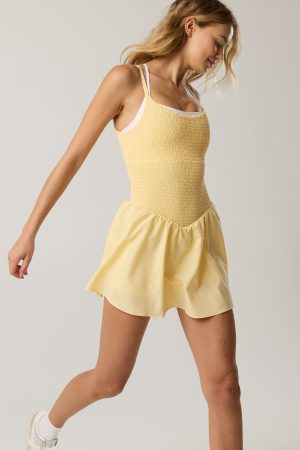 OFFLINE By Aerie Real Me Smocked Flowy Dress
