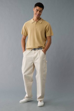 AE Weekend Washed Sweater Polo Shirt