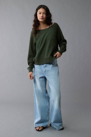 AE Mixed Knit Sweatshirt
