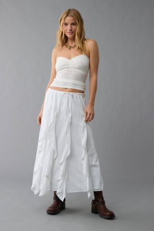 AE High-Waisted Cascade Ruffle Maxi Skirt