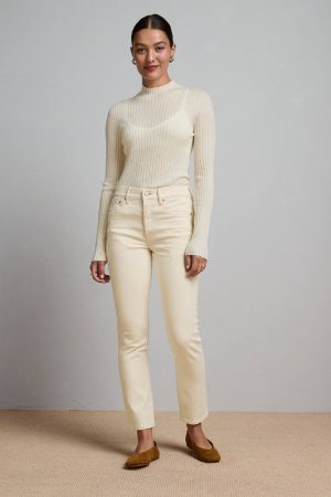 AE77 Premium Straight Crop Jean