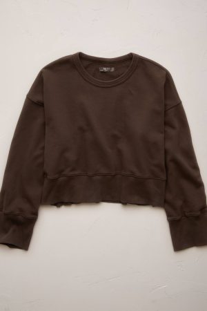 AE77 Premium Relaxed Cropped Sweatshirt