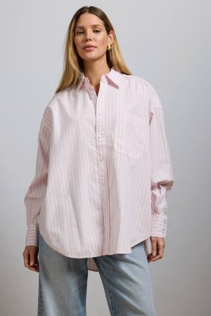 AE77 Premium Oversized Poplin Boyfriend Shirt