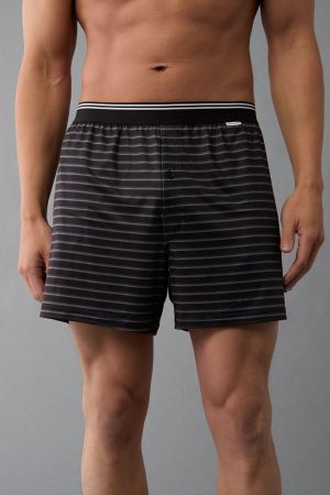 AEO Men's Striped Ultra Soft Pocket Boxer Short