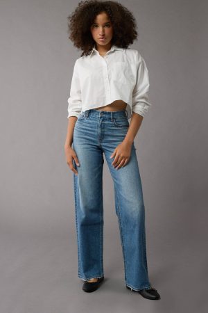 AE Strigid Curvy Super High-Waisted Baggy Straight Jean