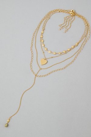 AEO Heart & Pearl Necklaces 4-Pack