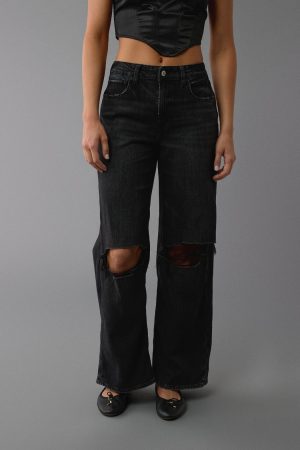 AE Dreamy Drape Stretch Super High-Waisted Baggy Wide-Leg Jean