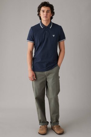 AE Lived-In Slim Fit Pique Polo Shirt