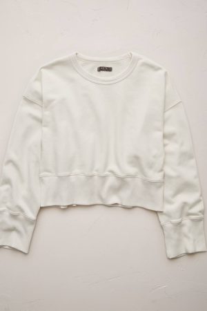 AE77 Premium Relaxed Cropped Sweatshirt