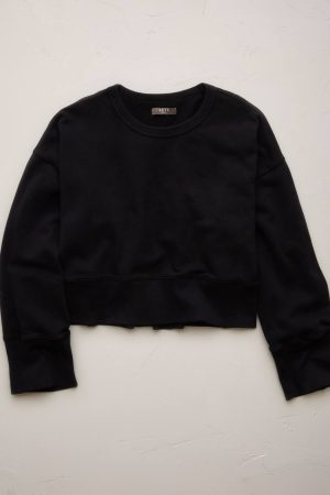 AE77 Premium Relaxed Cropped Sweatshirt