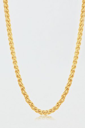 West Coast Jewelry Stainless Steel Spiga Chain Necklace