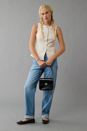 AE Crew Neck Button-Up Vest