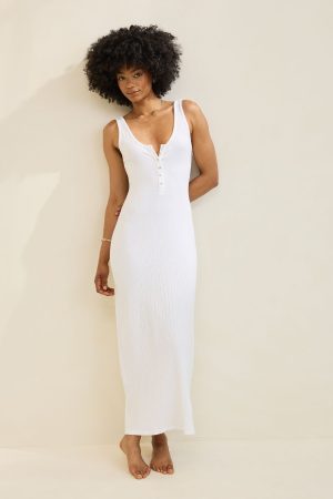 Aerie Double V Henley Bodycon Maxi Dress