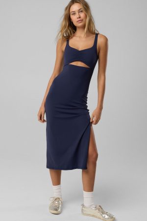 OFFLINE By Aerie Real Me XTRA Night Out Keyhole Midi Dress