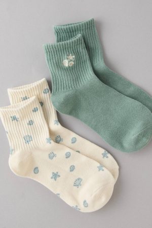 AE Shells Boyfriend Socks 2-Pack