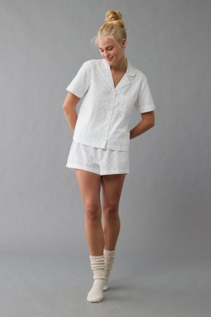 AE Eyelet Button-Up PJ Set