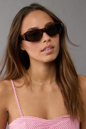 AE Tortoise-Hued Wrap Sunglasses