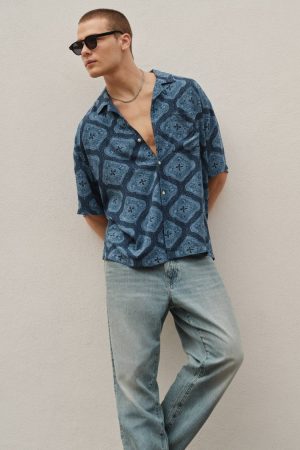 AE Poolside Printed Button-Up Shirt