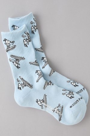 AEO Snoopy Terry Crew Socks
