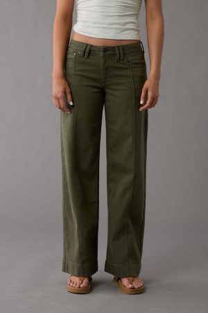AE Dreamy Drape Stretch Low-Rise Baggy Wide-Leg Pant