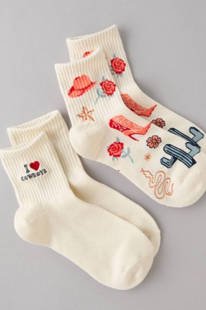 AE I Love Cowboys Boyfriend Socks 2-Pack