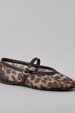 AE Leopard Mesh Ballet Flat