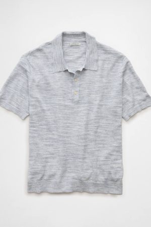 AE Space Dye Sweater Polo Shirt