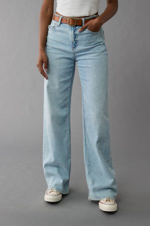 AE Dreamy Drape Stretch Super High-Waisted Baggy Wide-Leg Jean