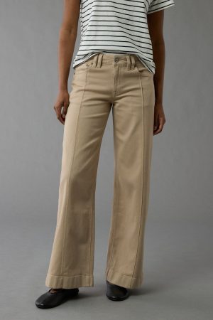 AE Dreamy Drape Stretch Low-Rise Baggy Wide-Leg Pant