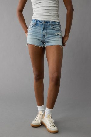 AE Next Level Ripped High-Waisted Denim Short Short