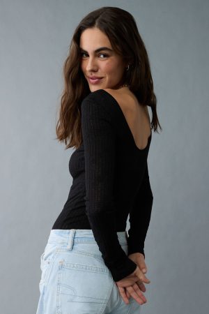 AE Long-Sleeve Lace Bodysuit