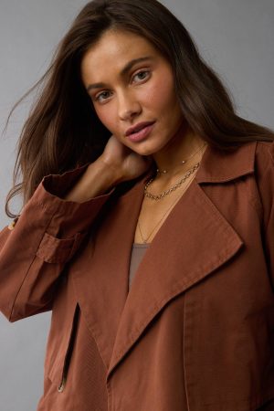 AE Cropped Trench Coat