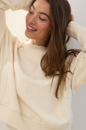 AE77 Premium Fleece Cropped Crew Neck Sweatshirt