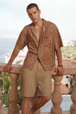 AE Poolside Printed Button-Up Shirt