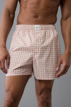 AEO Men's Plaid Stretch Boxer Short