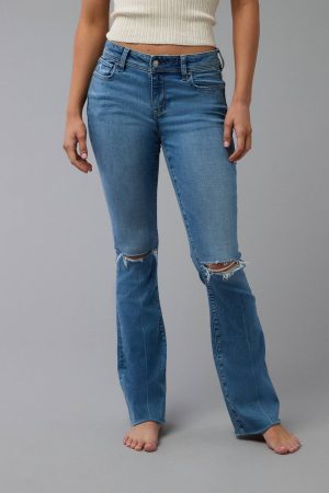 AE Next Level Ripped Low-Rise Kick Bootcut Jean