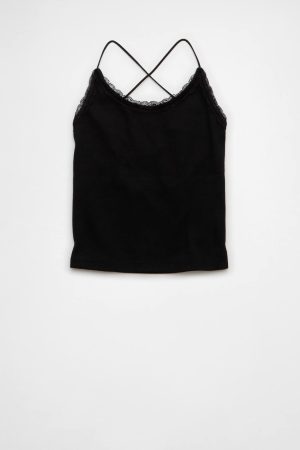 AE Strappy Go Lucky Cropped Lace Tank Top