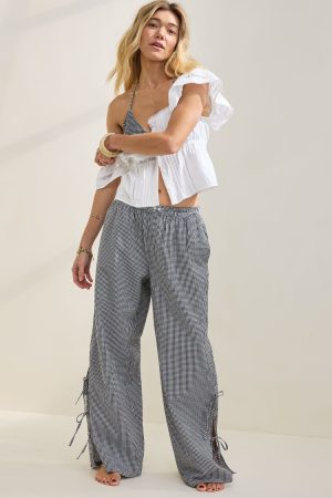 Aerie Off-Duty Seersucker Side Tie Trouser PJ