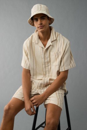 AE Poolside Striped Button-Up Shirt