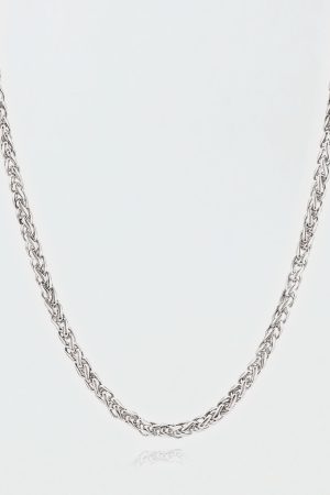 West Coast Jewelry Stainless Steel Spiga Chain Necklace