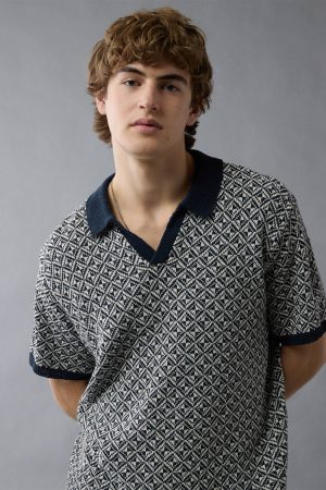 AE Weekend Printed Sweater Polo Shirt