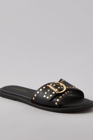 AE Studded Buckle Slide Sandal