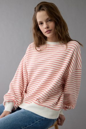 AE Oversized Striped Sweatshirt
