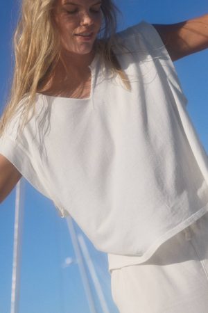 Aerie Summer Breeze Notch Neck T-Shirt