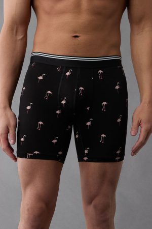 AEO Men's Flamingos 6" Ultra Soft Boxer Brief