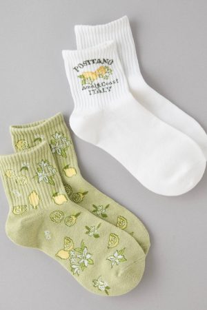 AE Amalfi Lemon Boyfriend Sock 2-Pack